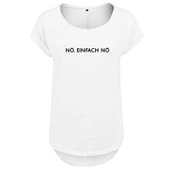Nö einfach nö Design Cooles Frauen Tshirt mit Druck Short Sleeve NEU Top Sommer Freizeit Kurzarm S Weis (B36-499-S-Weiß) von DELUNO