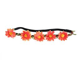 10 Stück Haarbänder for Damenhaare, Damen-Haarschmuck, Boho-Haargummis, Damen-Kopfschmuck, Sonnenblumen-Kopfbedeckung, Blumen-Haarband, Stirnband, Kopfbedeckung, Kranz, Blumen-Kopfschmuck, Braut, Bohe von DELURA