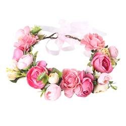 Blumen-Haarschmuck, Rosen-Haarschmuck, Braut-Haarschmuck, Blumen-Haarschmuck, dekorativer Haarschmuck, künstlicher Rosen-Haarschmuck, Stirnband, Haarmaske, Kopfbedeckung von DELURA