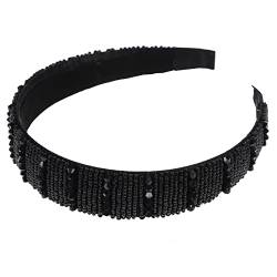 Damen-Trainings-Stirnbänder, Mädchen-Haarband, breites Mädchen-Stirnband, exquisites Hochzeits-Strass-Haarband, modische Stirnbänder for Damen von DELURA