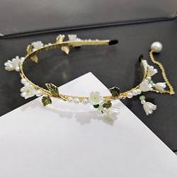 Personalisiertes Perlen-Maiglöckchen-Stirnband for Damen, Sommer-Haarnadel-Stirnband, Kopfschmuck, Haarnadel von DELURA
