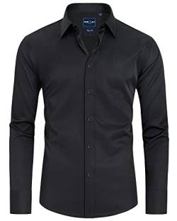 DEMEANOR Hemd Herren Langarm Businesshemden für Herren Slim Fit Hemden Herren Bügelfrei Hemden Freizeithemd Herren von DEMEANOR