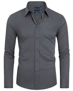 DEMEANOR Hemd Herren Langarm Businesshemden für Herren Slim Fit Hemden Herren Bügelfrei Hemden Freizeithemd Herren von DEMEANOR