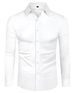 DEMEANOR Hemd Herren Stretch Langarm Freizeithemden für Herren Hemd Slim Fit Herren Businesshemden für Herren Hemd bügelfrei Herren von DEMEANOR