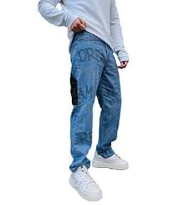 DENIM HOUSE 4139 Carpenter Workwear Workout Jeans Baggy Herren Wide Sport Baumwolle (as3, Waist_Inseam, Numeric_32, Numeric_32) von DENIM HOUSE