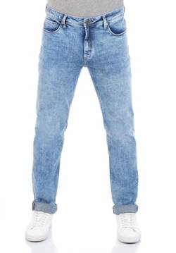 DENIMFY Herren Jeans Hose DFMiro Straight Fit Baumwolle Basic Jeanshose Stretch Denim Blau w32, Größe:32W / 30L, Farben:Light Blue Denim (L148) von DENIMFY