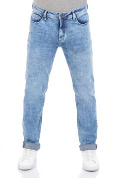 DENIMFY Herren Jeans Hose DFMiro Straight Fit Baumwolle Basic Jeanshose Stretch Denim Blau w33, Größe:33W / 30L, Farben:Light Blue Denim (L148) von DENIMFY
