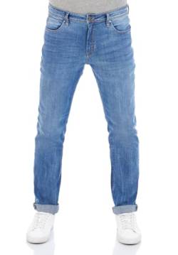 DENIMFY Herren Jeans Hose DFMiro Straight Fit Baumwolle Basic Jeanshose Stretch Denim Blau w38, Größe:38W / 36L, Farben:Middle Blue Denim (M236) von DENIMFY