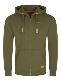 DENIMFY Herren Kapuzenjacke DFLeo Regular Fit Hoodie Taschen Jacke Reißverschluss Sweatjacke Trainingsjacke Basic Kapuzenpullover Kapuze, Größe:3XL, Farben:Ivy Green von DENIMFY