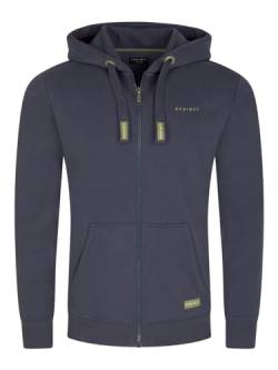 DENIMFY Herren Kapuzenjacke DFLeo Regular Fit Hoodie Taschen Jacke Reißverschluss Sweatjacke Trainingsjacke Basic Kapuzenpullover Kapuze, Größe:3XL, Farben:Navy von DENIMFY