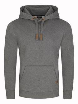 DENIMFY Herren Kapuzenpullover DFIvo Hoodie Pullover Streetwear Baumwolle Kapuze Langarm Sweatshirt Kängurutaschen Regular Fit Grau 4XL, Größe:4XL, Farbe:Grey Melange Standard 2 von DENIMFY