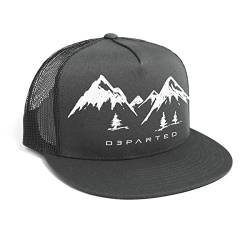 DEPARTED Herren Mesh Trucker Hat mit Print/Aufdruck - Snapback Cap - No. 35, dunkelgrau von DEPARTED