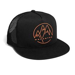 DEPARTED Herren Mesh Trucker Hat mit Print/Motiv - Snapback Cap - No. 166, Black von DEPARTED