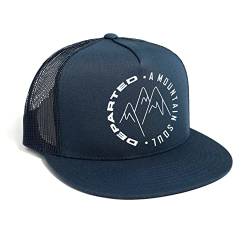 DEPARTED Herren Mesh Trucker Hat mit Print/Motiv - Snapback Cap - No. 167, Coastal Navy von DEPARTED