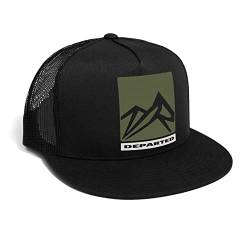 DEPARTED Herren Mesh Trucker Hat mit Print/Motiv - Snapback Cap - No. 172, Black von DEPARTED