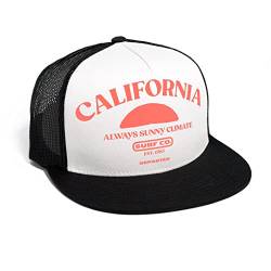 DEPARTED Herren Mesh Trucker Hat mit Print/Motiv - Snapback Cap - No. 299, Black/White von DEPARTED