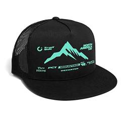 DEPARTED Herren Mesh Trucker Hat mit Print/Motiv - Snapback Cap - No. 351, Black von DEPARTED