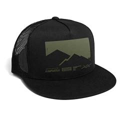 DEPARTED Herren Mesh Trucker Hat mit Print/Motiv - Snapback Cap - No. 356, Black von DEPARTED