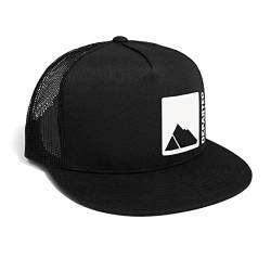 DEPARTED Herren Mesh Trucker Hat mit Print/Motiv - Snapback Cap - No. 88, Black von DEPARTED