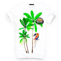 DEPARTED Herren T-Shirt mit Print/Motiv 4365 - New fit Größe L, White von DEPARTED