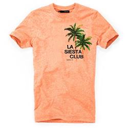 DEPARTED Herren T-Shirt mit Print/Motiv 4373 - New fit Größe XL, Sunset Orange Triblend von DEPARTED
