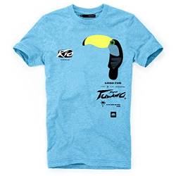 DEPARTED Herren T-Shirt mit Print/Motiv 4835 - New fit Größe L, Beachside Blue von DEPARTED