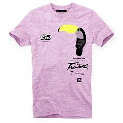 DEPARTED Herren T-Shirt mit Print/Motiv 4836 - New fit Größe L, Lilac Spark Melange von DEPARTED