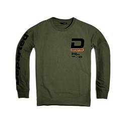 DEPARTED Longsleeve Herren Langarmshirt mit Print/Motiv 7268 - New fit Größe L, Deep Pine Green von DEPARTED