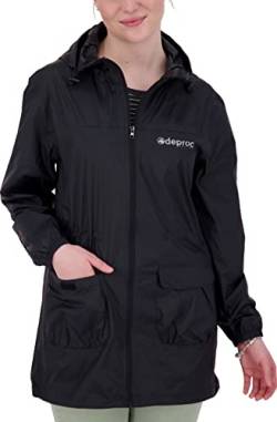 Deproc Active Leichter Damen Regenmantel Regenjacke mit Kapuze Wasserdicht Wetterfest Windbreaker Übergangsjacke LYNN WOMEN von DEPROC-Active