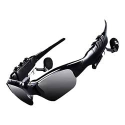 DERCLIVE BL 5.0 kabellose Kopfhörerbrille Multifunktionale Geräuschreduzierung Musik Anrufbrille, Schwarz , Medium von DERCLIVE