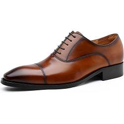 DESAI Herren Anzugschuhe Abendschuhe Businessschuhe Hochzeit Oxford Derby, Neu Braun, 45 EU von DESAI