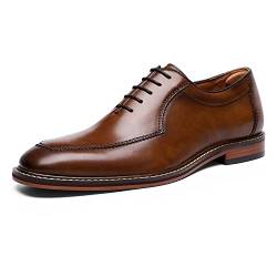 DESAI Herren Businessschuhe Hochzeitsschuhe Leder Oxford Anzugschuhe, Braun, 39 EU von DESAI