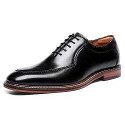 DESAI Herren Businessschuhe Hochzeitsschuhe Leder Oxford Anzugschuhe, Schwarz, 39 EU von DESAI