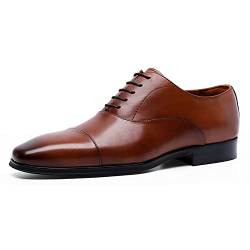 Desai Männer Casual Formal Business Lace Up Echtes Leder Oxfords Schuhe für Hochzeit oder Büro, 40.5 EU / 40 CN, Braun von DESAI