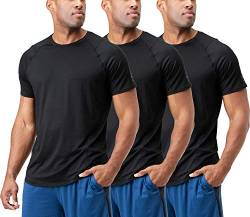 Devops Herren 3er-Pack Sport Performance Active Quick & Cool Dry Short Sleeve Mesh Top Crew Athletic T-Shirts - - Mittel von DEVOPS
