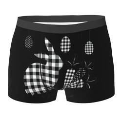 DEXNEL Herren-Unterwäsche, Boxershorts, weich, atmungsaktiv, 1 Stück, Frohe Ostern, Schwarz , M von DEXNEL