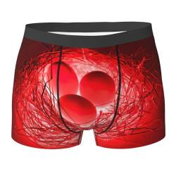 DEXNEL Herren-Unterwäsche, Boxershorts, weich, atmungsaktiv, 1 Stück, rote Eier, Schwarz , S von DEXNEL