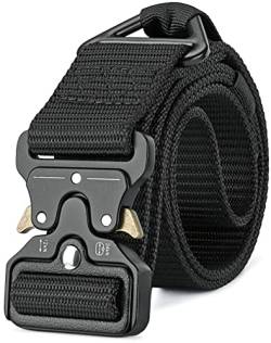 DEYACE Taktischer Gürtel 3,8cm EMT Tactical Belt mit Schwere Schnellverschluss Schnalle Voll einstellbare Größe ohne Loch 115-165cm von DEYACE