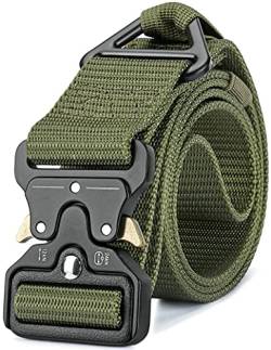 DEYACE Taktischer Gürtel 3,8cm EMT Tactical Belt mit Schwere Schnellverschluss Schnalle Voll einstellbare Größe ohne Loch 115-165cm von DEYACE