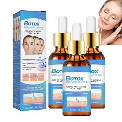 1/2/3pc Botox Collagen Anti Aging Serum, Botox Face Cream, Botox Stock Solution Facial Serum, Liquid Anti-Wrinkle Firming Fine Lines, Fade Fine Lines Essence 30ml (3 Stück) von DEYROS