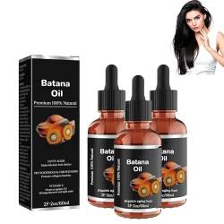 Batana-Öl Bio für gesundes Haar, Batana-Bio-Öl, Batana-Öl für Haarwachstum, Batana-Öl gegen Haarausfall, Haarserum für Haarwachstum, natürliches Haarwachstumsöl (3 pCS) von DEYROS