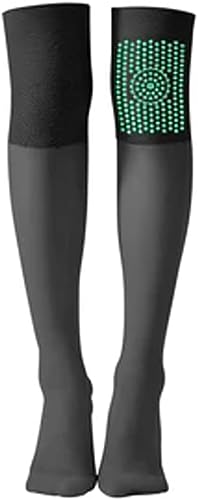 PEARLMOON ionische Korrektur-Lymph-Entgiftung-Langschlauch-Seidenstrümpfe, Turmalin-ionische körperformende Stretch-Socken, selbsterwärmende Wermut-Knieschoner-Socken (Schwarz) von DEYROS