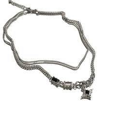 DFJOENVLDKHFE Stern-Perlen-Halsketten, Herren-Halsketten, Imitationsperlen-Stern-Anhänger-Halsketten for Frauen (Color : B) von DFJOENVLDKHFE