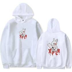 DGSGSWTT Sam XPLR Merch Colby Rabbit Merch Hoodie Unisex Fashion Hooded Sweatshirt Bekleidung, weiß, XS von DGSGSWTT