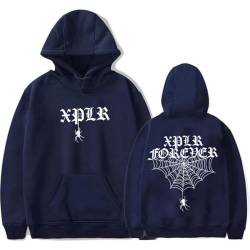 DGSGSWTT XPLR Sam Colby Hell Week Spider Halloween Unisex Hoodie Bedruckter Pullover Tasche Kordelzug Top, navy, L von DGSGSWTT