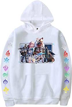 Honkai Star Rail Merch Hoodie Unisex Mode Kapuzenpullover Sweatshirt Kleidung #03, weiß, Medium von DGSGSWTT