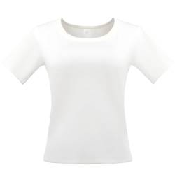 DGSHIRLDJO Damen T-Shirt Baumwolle Rundhals Oberteile Basic Kurzarm Shirts Lässige Sommer Tops Kleidung 2024 von DGSHIRLDJO