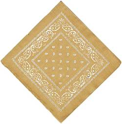 Unbekannt Bandana Kopftuch Halstuch Nickituch Biker Tuch Motorad Tuch verschied. Farben Paisley Muster, Beige, ... von DHOBIA