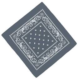 Unbekannt Bandana Kopftuch Halstuch Nickituch Biker Tuch Motorad Tuch verschied. Farben Paisley Muster, Grau, ... von DHOBIA