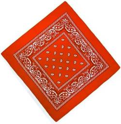 Unbekannt Bandana Kopftuch Halstuch Nickituch Biker Tuch Motorad Tuch verschied. Farben Paisley Muster, Orange, ... von DHOBIA